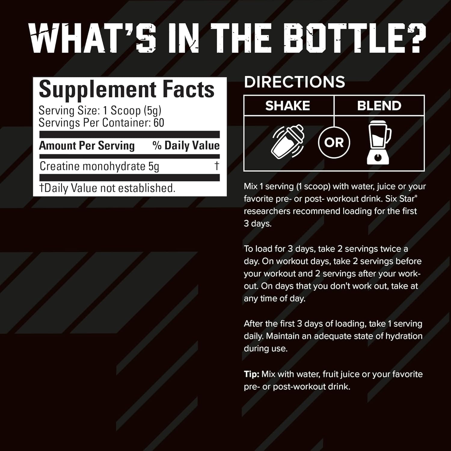 100% Creatine SixStar (60 servicios)1